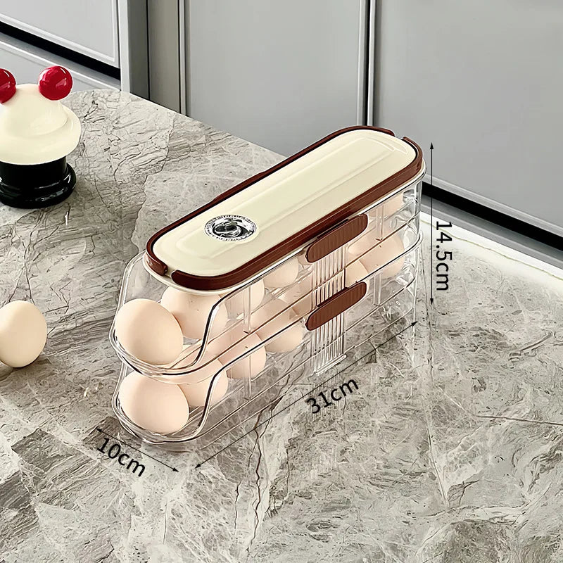 Purilite Select Household Multi-Layer Automatic Rolling Egg Storage Box