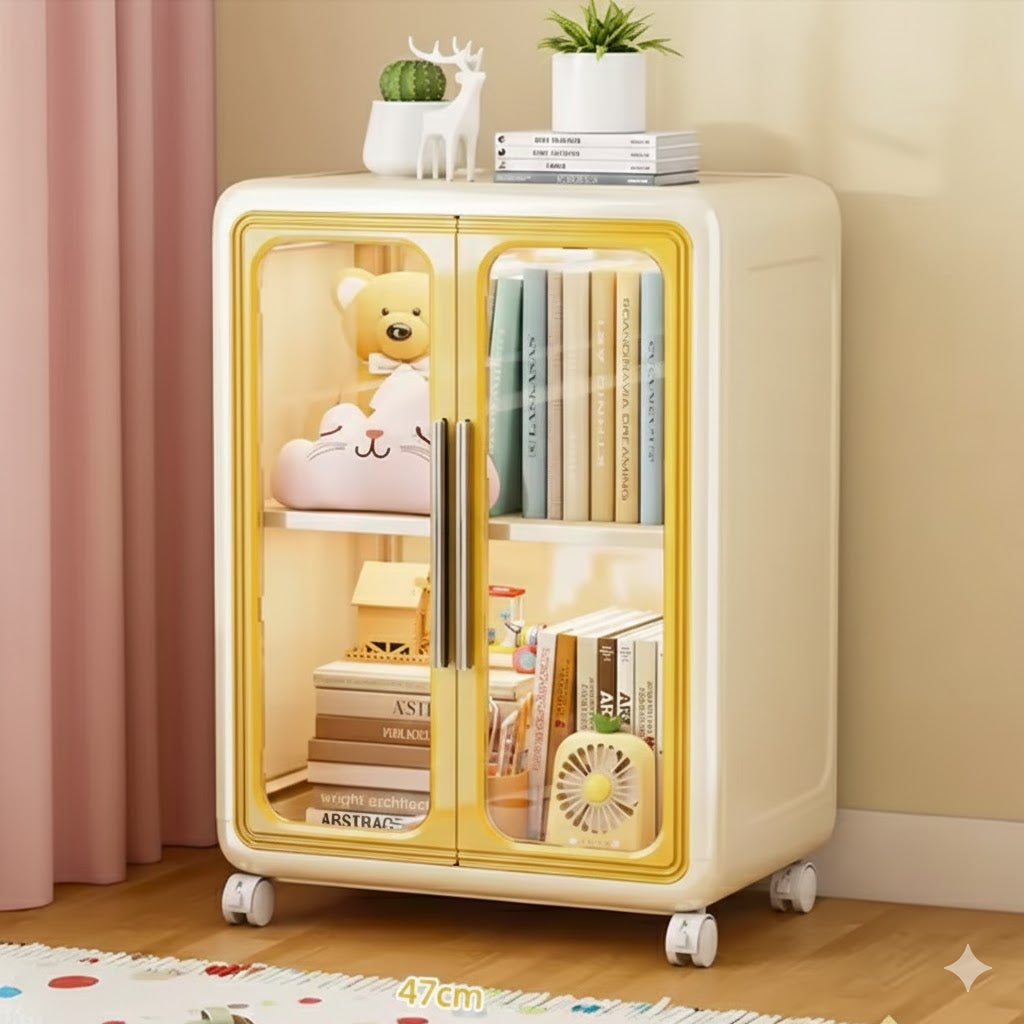 Purilite Select Dopamine Kids Toy Storage Organizer | Multilayer Clothes & Books Cabinet | Plastic Children's Wardrobe Shelves Unit | Home Storage Box