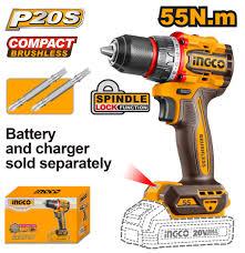 INGCO 20V P20S Compact Brushless Cordless Drill (CDLI205581)