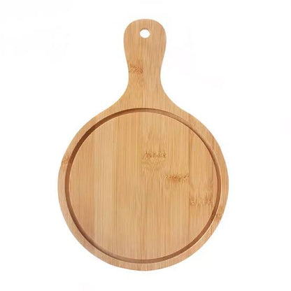 16" Serving Round Wooden Tray with Handle " Pure Wooden "