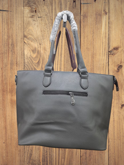 Stylish Grey Women’s Purse with Extra Hanging Pocket