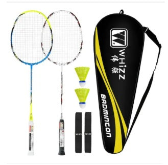 Purilite Select Carbon Graphite Badminton Racket Set | 2 Player Full Carbon Fiber Racquets | Lightweight Professional Badminton Kit with Carrying Bag