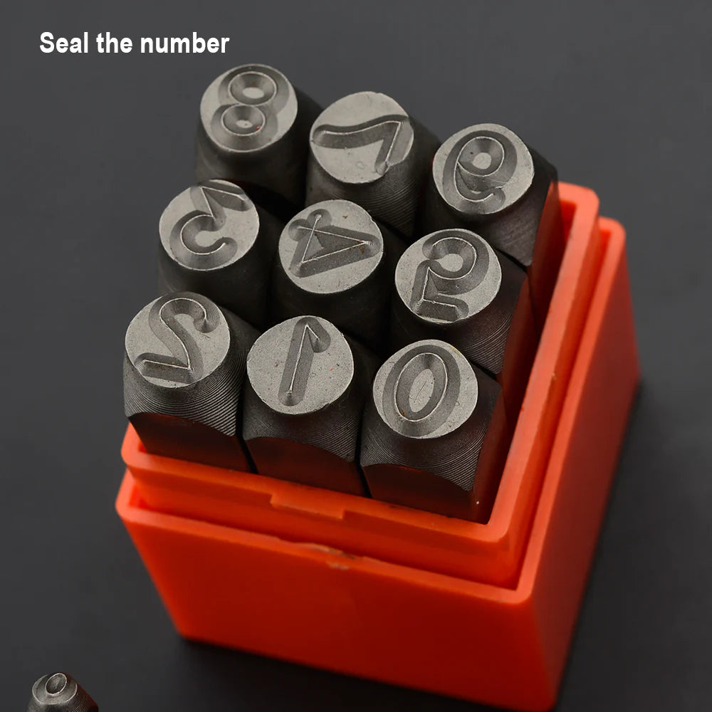 Harden 9PCS Steel Numbers Punch Set