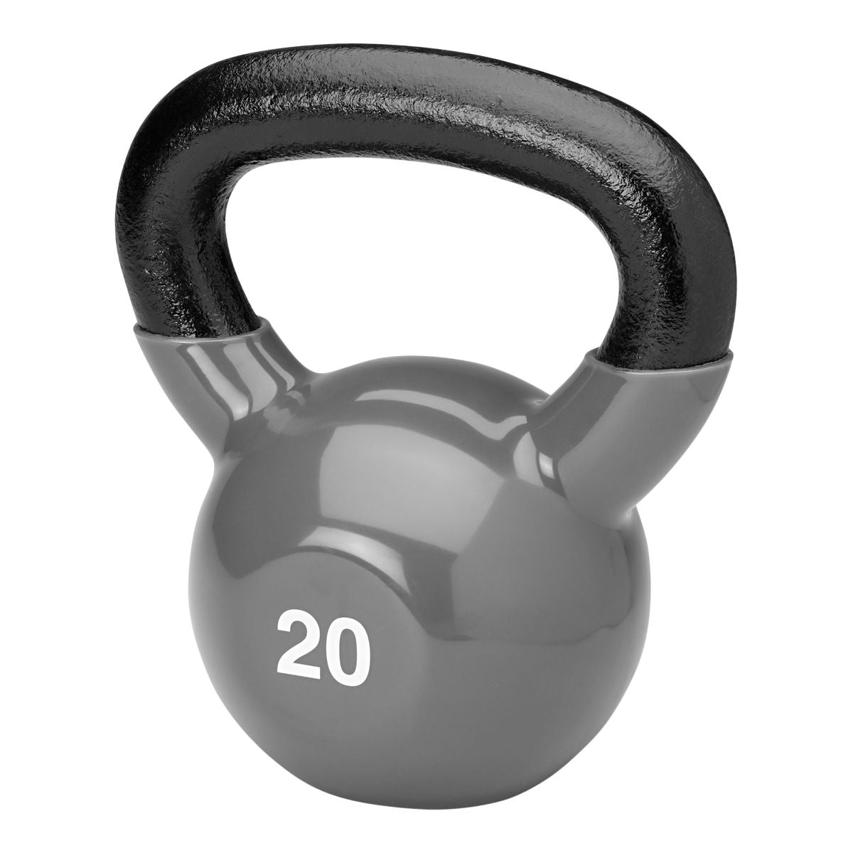 B Fit Vinyl Kettlebell 20kg – Cast Iron Kettlebell for Strength Training