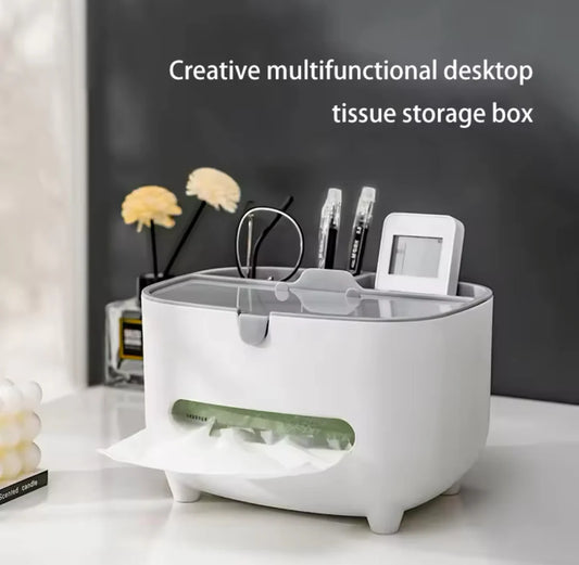 Multifunctional Napkin Storage Box Tissue Holder and Remote Organizer for Home  Living Room