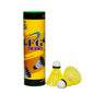 FG Gold Plastic Badminton Nylon Shuttlecock (Pack of 6, Yellow)