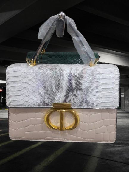 Dual-Shade Crocodile Texture Ladies Purse