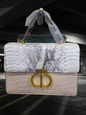Dual-Shade Crocodile Texture Ladies Purse
