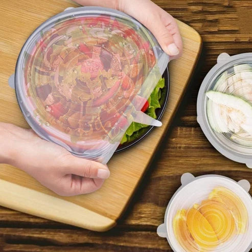 6-Pack Reusable Silicone Stretch Lids