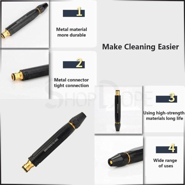 High-Pressure Water Spray Nozzle Adjustable Garden Hose Sprayer