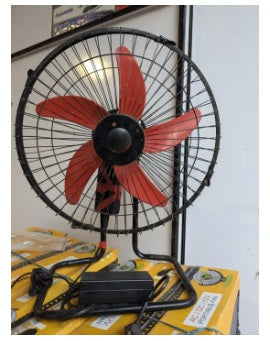 Purilite Select 14-Inch High Speed 12V DC Table Fan with Pure Copper Motor and Power Supply