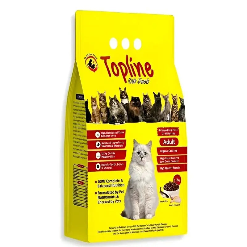 Top Line Cat Food – 1kg, Complete Nutrition for Adult Cats