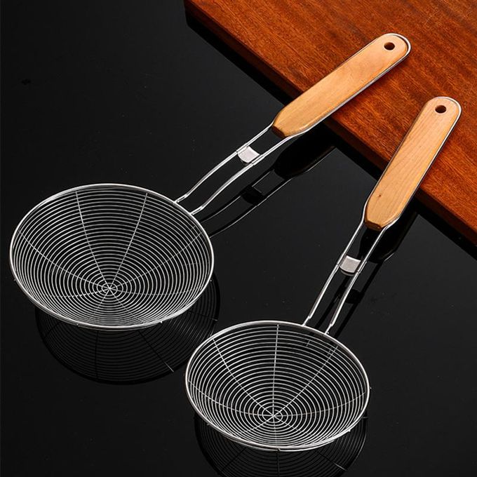 Fries Strainer " Wooden Handle "