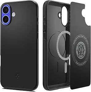 Apple iPhone 16 Plus Thin Fit MagFit Case by Spigen ACS08060 Black