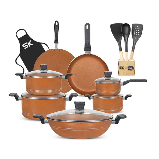 17 Pieces Non-Stick Marble Coated Superior Gift Set