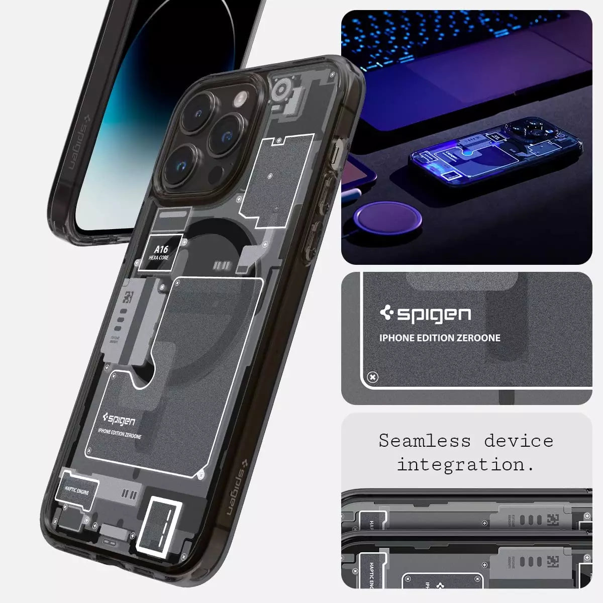 Apple iPhone 14 Pro Max Ultra Hybrid MagFit MagSafe Enabled Case by Spigen ACS05539 Zero One