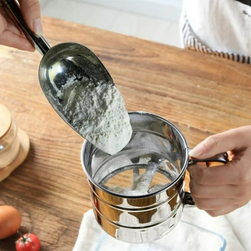Stainless Steel Handheld Flour Sieve Cup