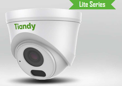 TC-C32HS Spec:I3/E/Y/C/SD/2.8mm/V4.2 Tiandy Superlite Lite Star Turret 2MP Fixed 2.8mm IP66 PoE with DC Cable
