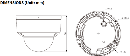 TC-C32KN Spec:I3/E/Y/C/SD/2.8mm/V4.3 Tiandy Spark, Spark-17 Dome Camera