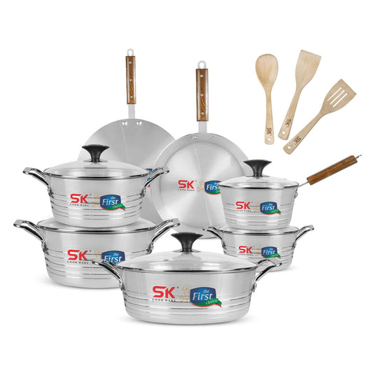 Saffron Gift Pack 15 Pieces Aluminum Cookware Set