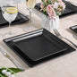 9.5" x 9.5" Square Melamine Plate – Black