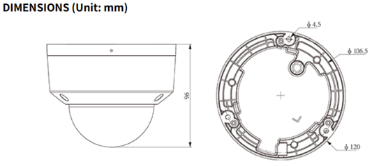 TC-C34KN Spec:I3/E/Y/C/SD/2.8mm/V4.3 Tiandy Spark, Spark-20 Dome Camera