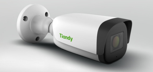 TC-C32UN Spec:I8/A/E/Y/2.8-12mm/V4.2 Tiandy Superlite Bullet 2MP Motorized Lens 2.8-12mm Smart IR, IR Range: 80m Built-in Mic, SD Card Slot, Reset Button ·POE, IP67