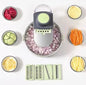14-in-1 Vegetable Chopper with Draining Basket Manual Food Chopper & Slicer with Stainless Steel Blades