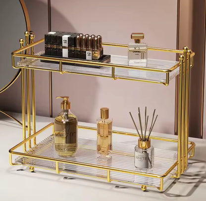 2 Tier Acrylic Bathroom Organizer Shelf
