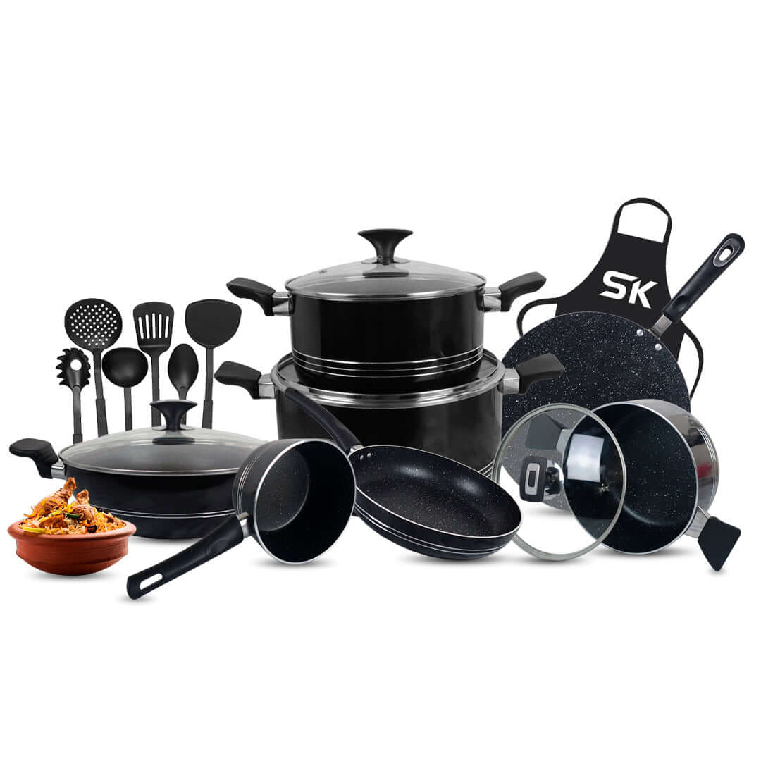 Cookware Elite Gift Pack Set 17-Piece Non-Stick Cookware Set