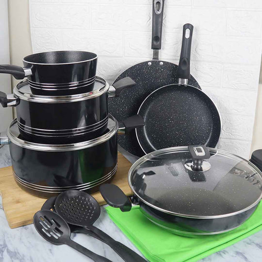 Cookware Elite Gift Pack Set 17-Piece Non-Stick Cookware Set