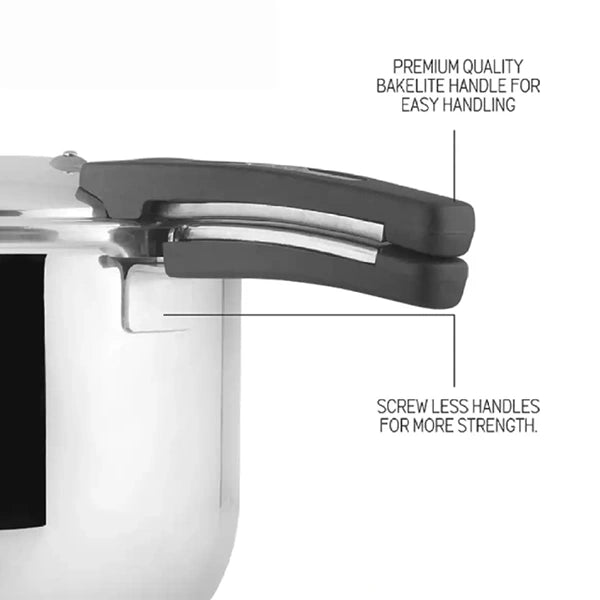 Alpha Pure Stainless Steel Pressure Cooker 5 Liters Capacity