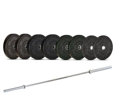 Barbell and Bumper Plate Set – Weightlifting & Strength Training