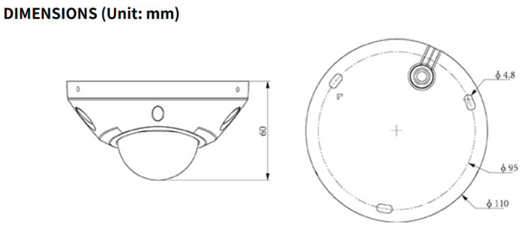 TC-C32PS Spec:I3/E/Y/M/H/2.8mm/V4.2 Tiandy Pro SMD Mini Dome 2MP Fixed 2.8mm IP67 Support Tripwire, perimeter+Human Vehicle Classification, Full Metal