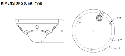 TC-C32PS Spec:I3/E/Y/M/H/2.8mm/V4.2 Tiandy Pro SMD Mini Dome 2MP Fixed 2.8mm IP67 Support Tripwire, perimeter+Human Vehicle Classification, Full Metal