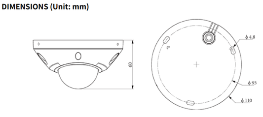 TC-C32PS Spec:I3/E/Y/M/H/2.8mm/V4.2 Tiandy Pro SMD Mini Dome 2MP Fixed 2.8mm IP67 Support Tripwire, perimeter+Human Vehicle Classification, Full Metal