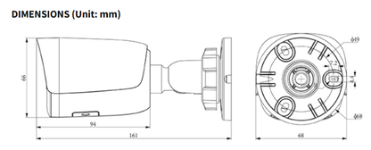 TC-C35WS Spec: I5/E/Y/M/H/4mm/V4 5MP Starlight IR Bullet Camera Full Metal Housing POE, IP67