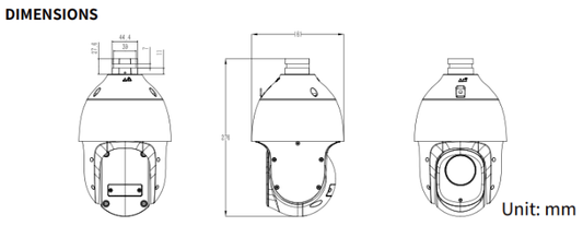 TC-H324S Spec 23X/I/E/C/V3.0 Tiandy Lite Lite Star PTZ 2MP 23X IP66 Aluminum Plastic Housing