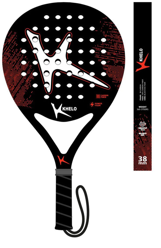 Khelo Red 3K Carbon Padel Racket