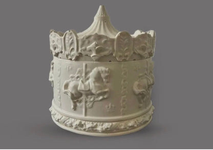 Carousel-Themed Storage Jar / Candle Jar – Reverie Trinket & Jewelry Box