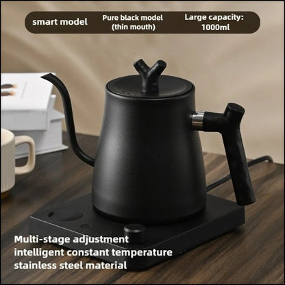 Purilite Select 1L Smart Temperature Control Electric Gooseneck Kettle | Stainless Steel Hand Brew Coffee Kettle | Rapid Heating 110V–220V