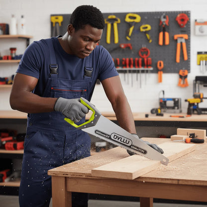 Dyllu Heavy-Duty Hand Saw – Sharp Hardened Steel Blade with Ergonomic Grip
