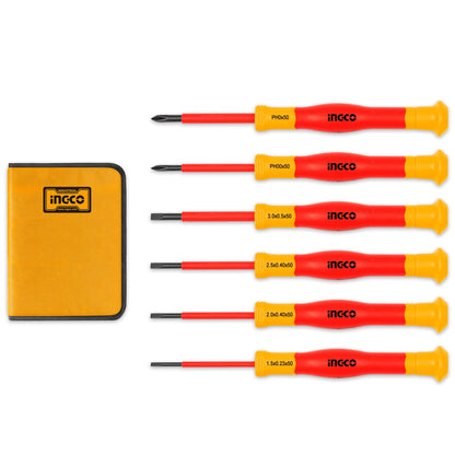 Ingco 6-Piece Insulated Precision Screwdriver Set (Model HKIPSD0601)