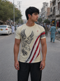 CLEARANCE SALE-Off White Tee Shirt | Large Size Performance Training Tee | Fitness Workout Sports Top | Unique Design Athletic Wear