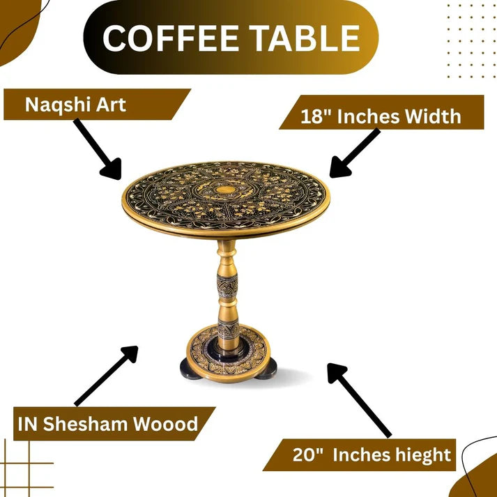 WOODSY Luxury Black & Gold Royal Lacquer Coffee Table