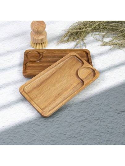 Pure " Wooden " Serving Tray 1 or 2 Partitions
