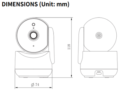 TC-H332A Spec:I2W/WIFI/Eu/4mm Wi-Fi 3MP Fixed Color Maker PT Camera (New Arrival)