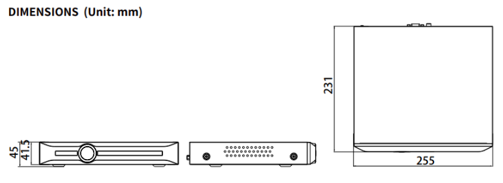 TC-R3105 Spec: I/B/L/Eu/V1.1 Tiandy Superlite Cube 5ch NVR 1HDD 6MP Rec.