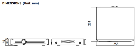 TC-R3105 Spec: I/B/L/Eu/V1.1 Tiandy Superlite Cube 5ch NVR 1HDD 6MP Rec.