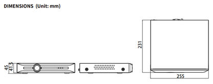 TC-R3110 Spec: I/B/L/Eu/V1.1 Tiandy Superlite Cube 10ch NVR 1HDD 6MP Rec.